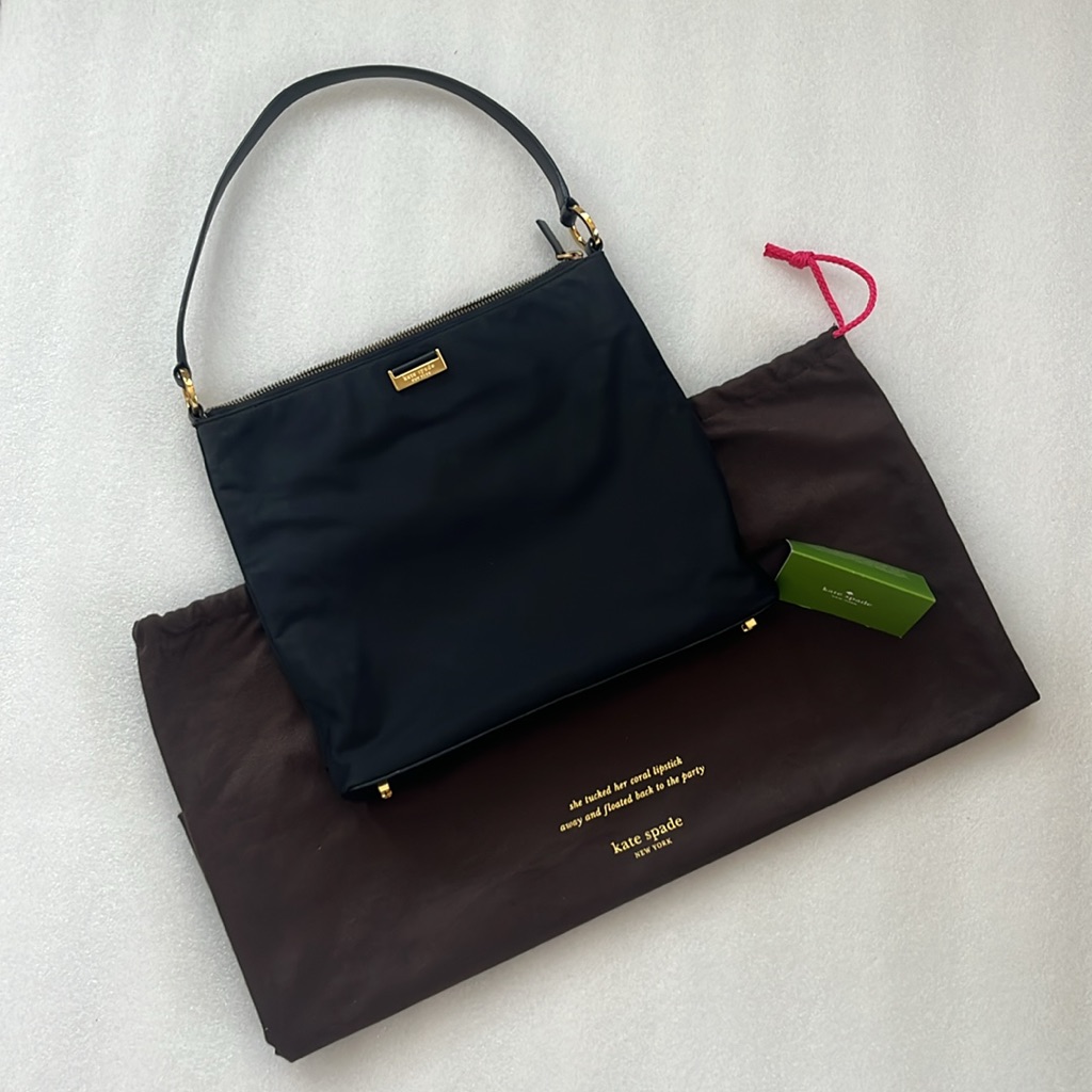 Kate Spade Black Nylon Handbag With Dustbag